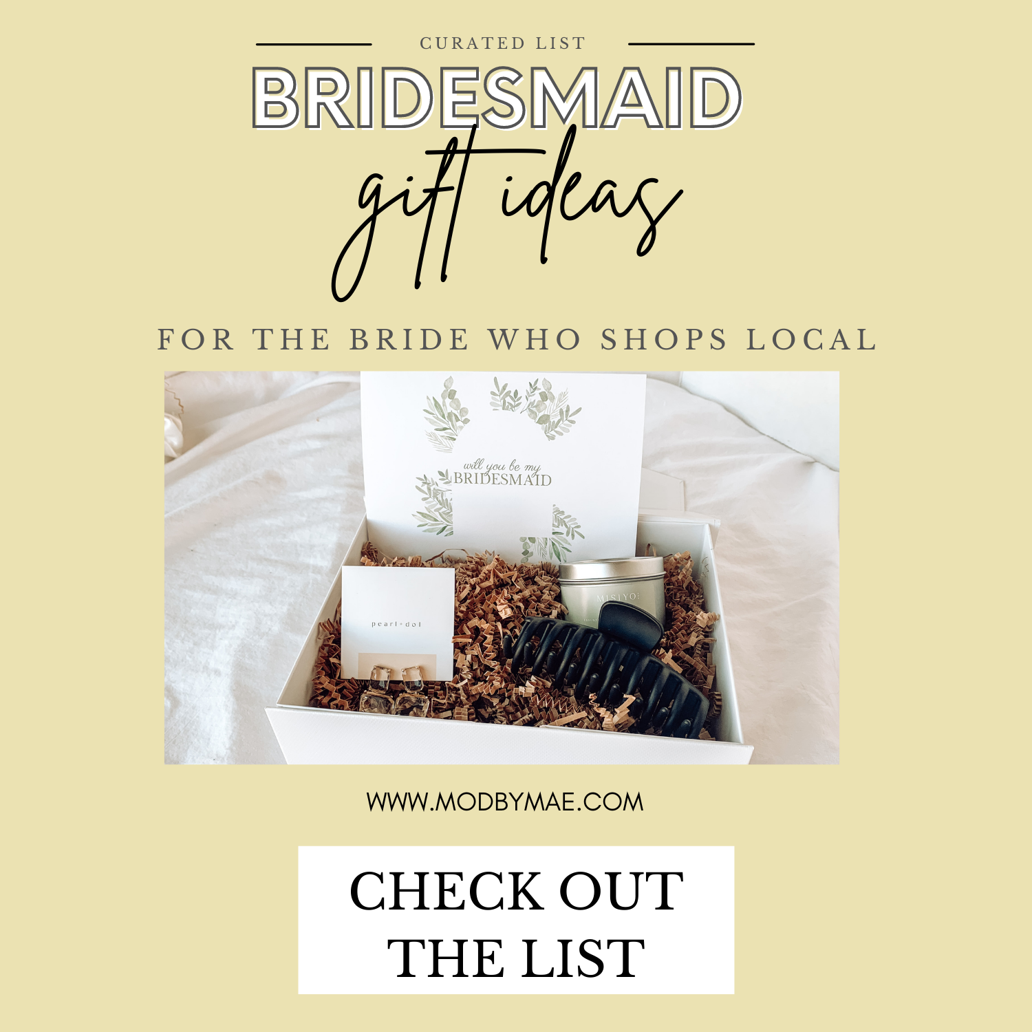 Bridesmaid Gifting Guide For The Bride Who Supports Local