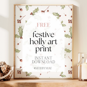 Holly Pattern Art Print