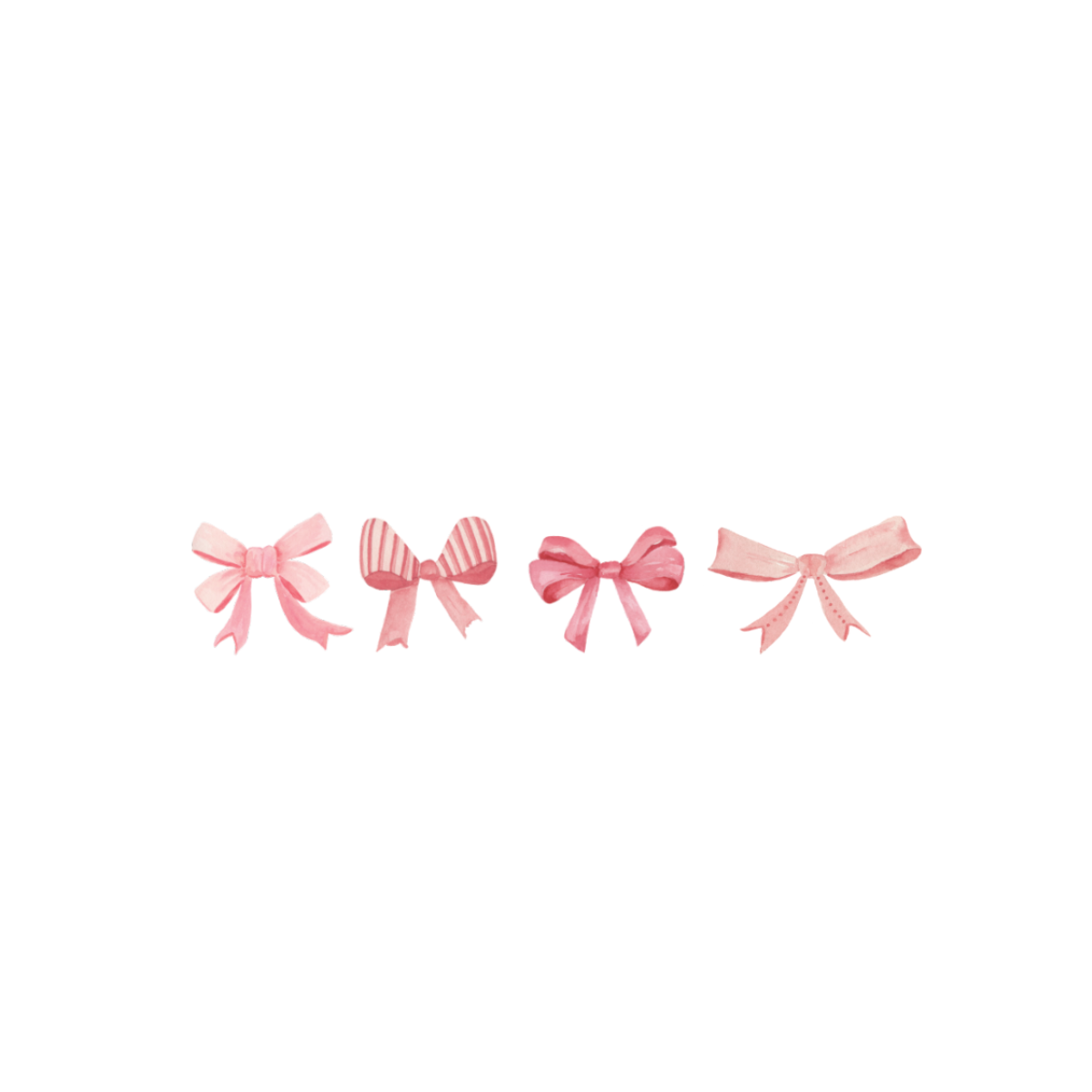 Row of Pink Bows Vinyl Sticker