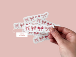 Load image into Gallery viewer, Row of Pink Bows Vinyl Sticker
